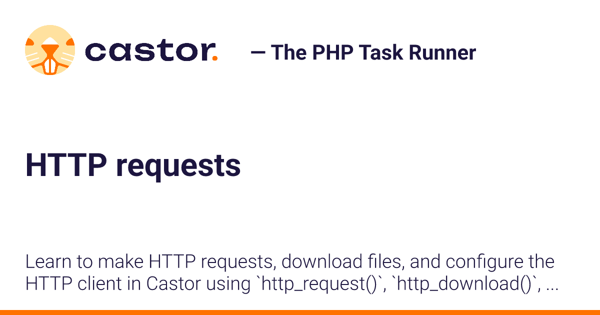 HTTP requests - Castor task runner
